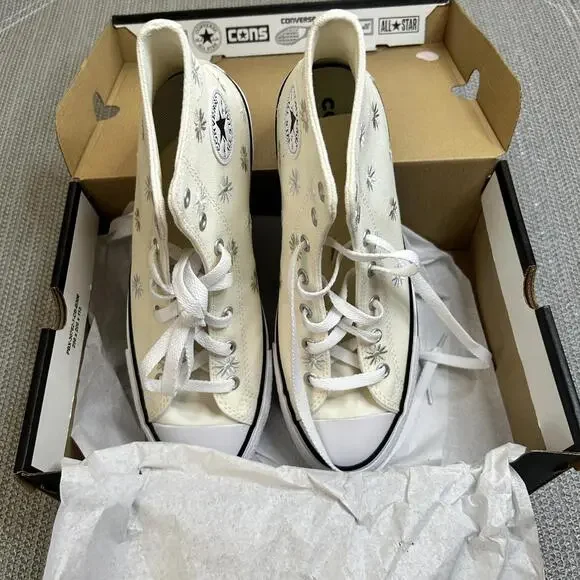 Converse CTAS Eva Lift Hi Egret White Pale Surplus A13447C Size 7 Kids - Picture 5 of 6